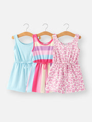 Leopard Striped Milk Silk 3-piece Jumpsuit Set