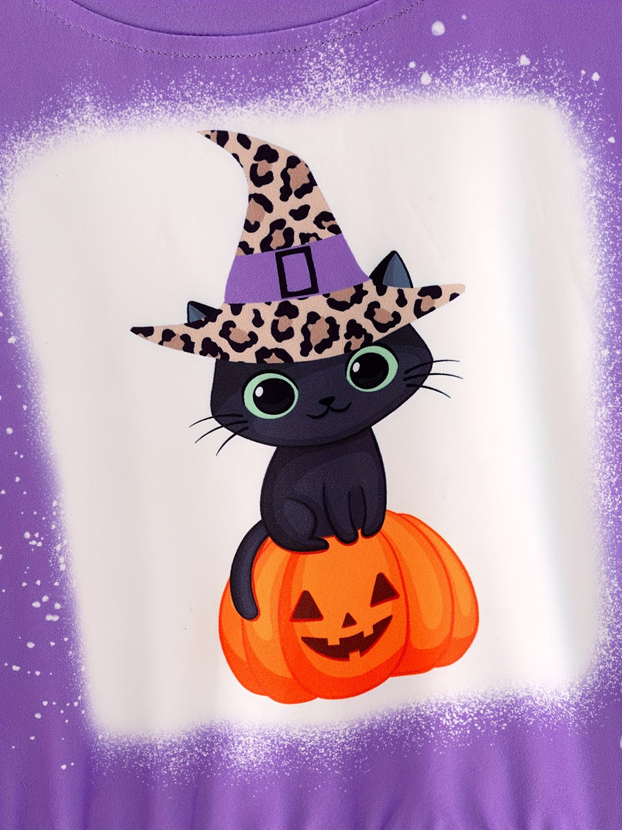 Fall Halloween 4 pieces Long sleeve O-neck T-shirt