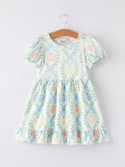 Playful Fall Thanksgiving Pumpkin Girls Dress