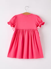 Hot Pink Smocked Church Christ Bishop Christening Dress