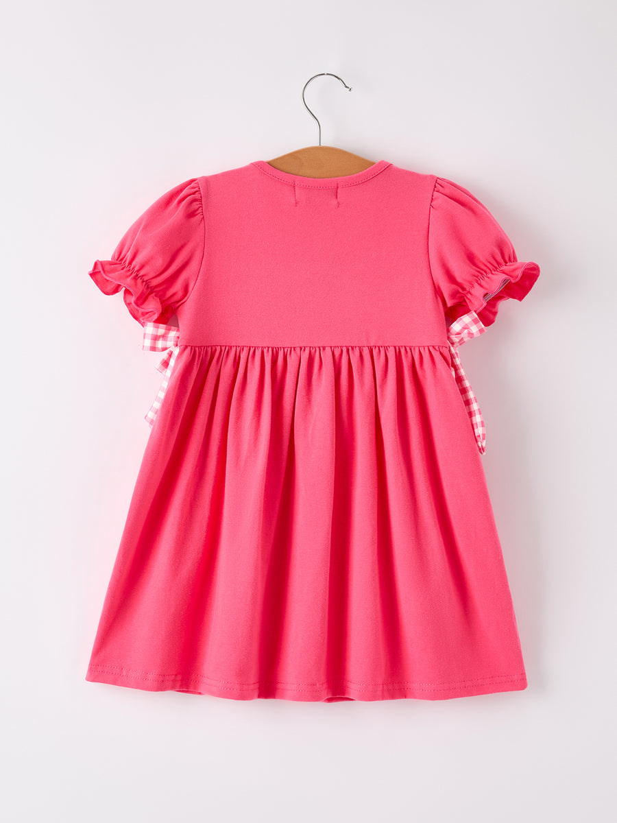 Hot Pink Smocked Church Christ Bishop Christening Dress