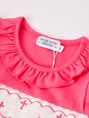 Hot Pink Smocked Church Christ Bishop Christening Dress