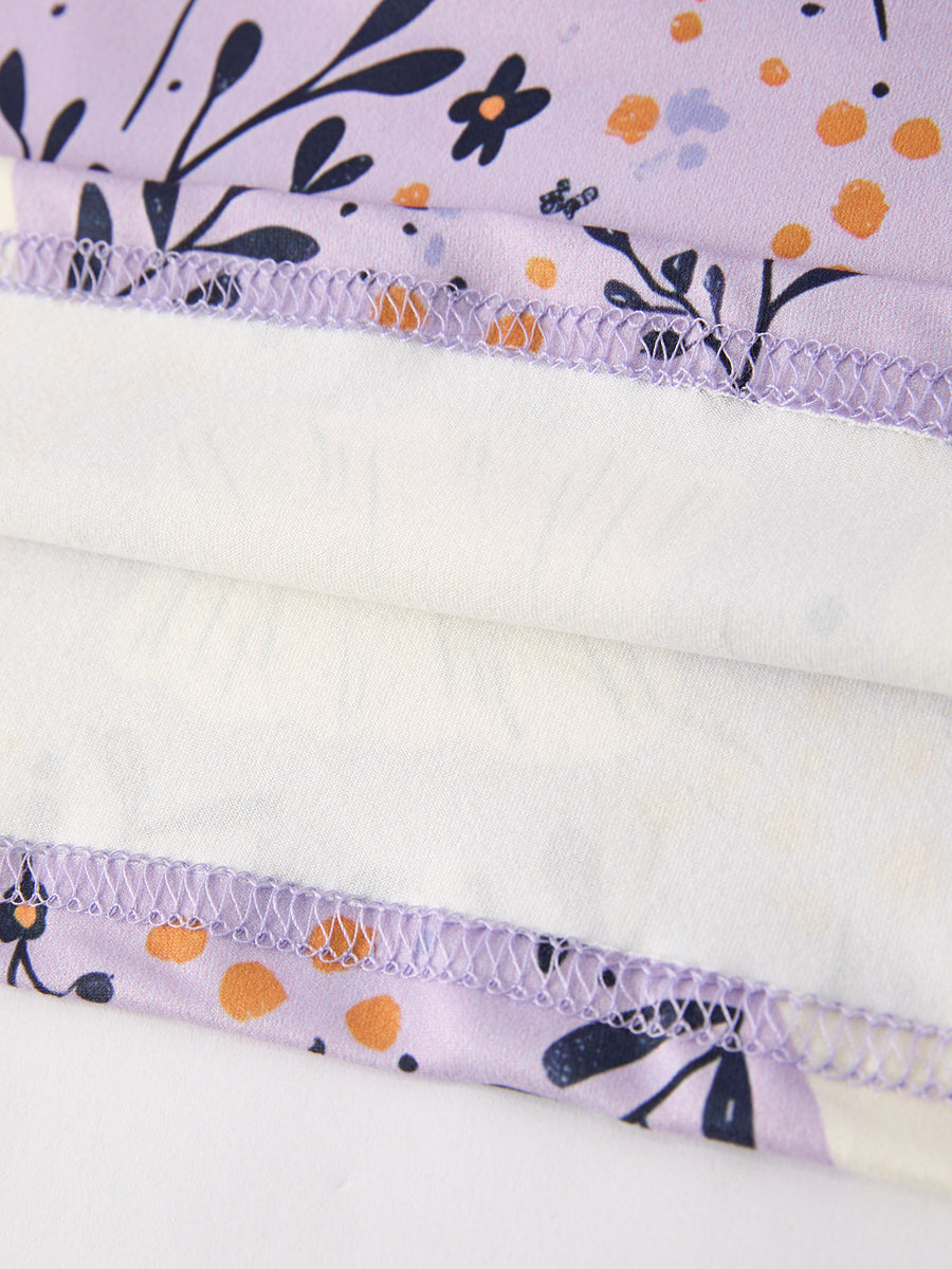 Halloween Purple Ghost Flying Sleeve Dress