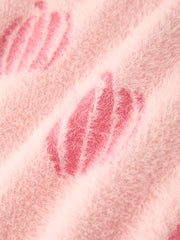 Fall Pumpkin Pink Girls Pullover Sweater