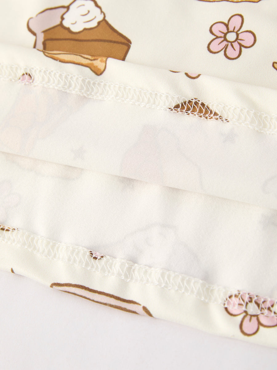 Thanksgiving Day Cute Baking Design Girls Dress