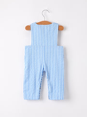 Autumn Blue Striped Baby Boys' Romper
