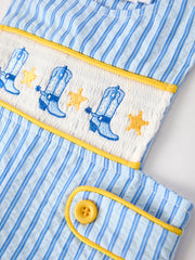 Autumn Blue Striped Baby Boys' Romper