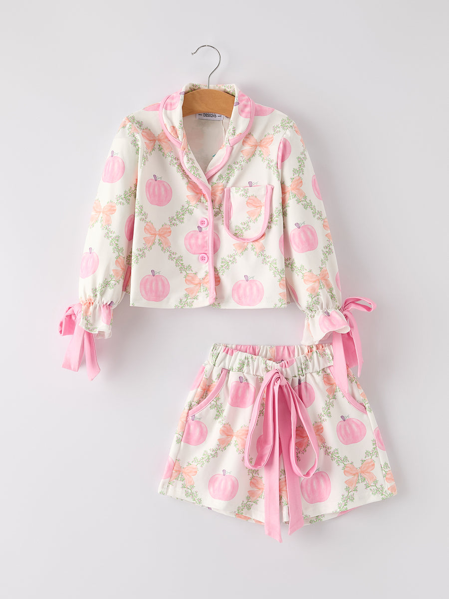 Mommy and Me Fall Thanksgiving Pumpkin  Pajama