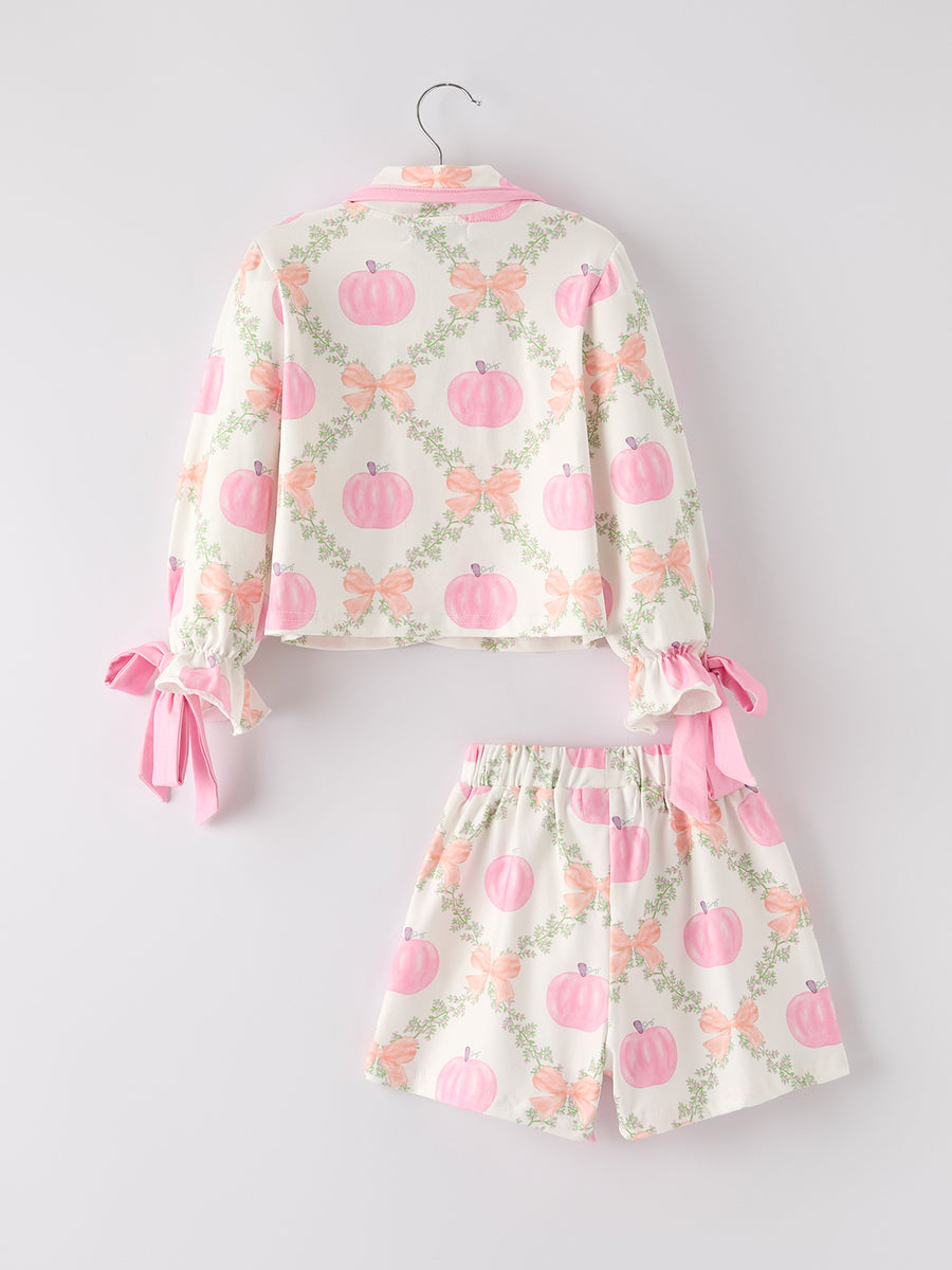Mommy and Me Fall Thanksgiving Pumpkin  Pajama