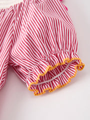 Autumn Rooster Smock Embroidered Girls Dress