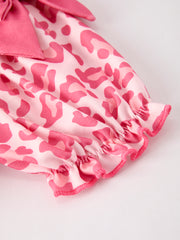 Pink Smocked Church Christ Bishop Christening Leopard Girl Dress