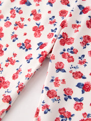 Navy Floral Trousers Two-Piece Set