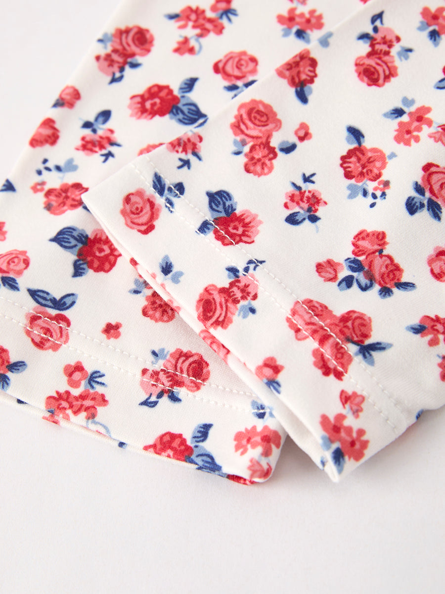 Navy Floral Trousers Two-Piece Set