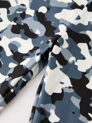 Girls Black Camouflage Casual Pants Two-Piece Set