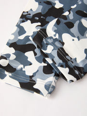 Girls Black Camouflage Casual Pants Two-Piece Set