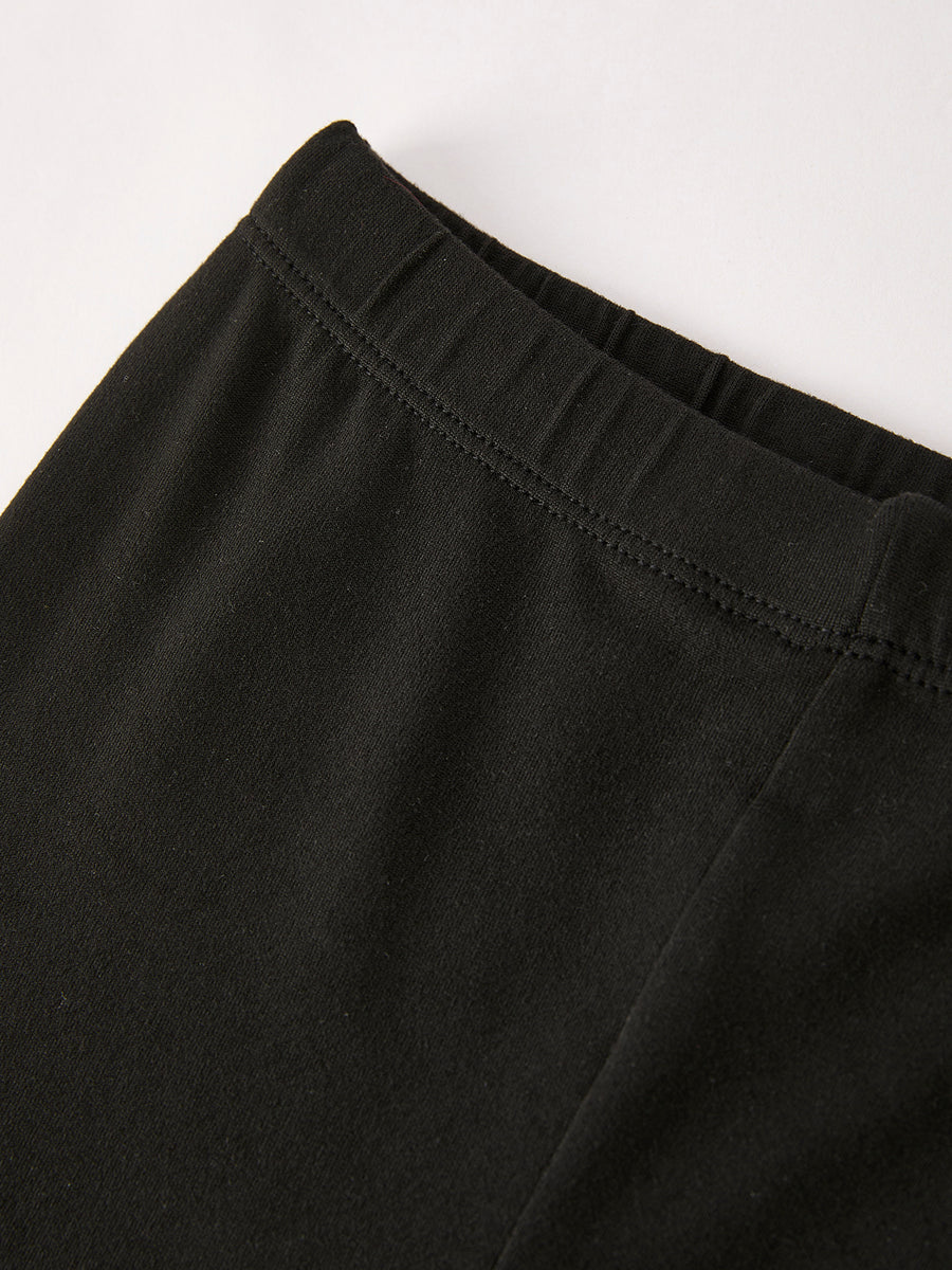 Girls Black Camouflage Casual Pants Two-Piece Set