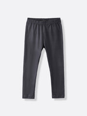 Girls Black Leopard Casual Pants Two-Piece Set