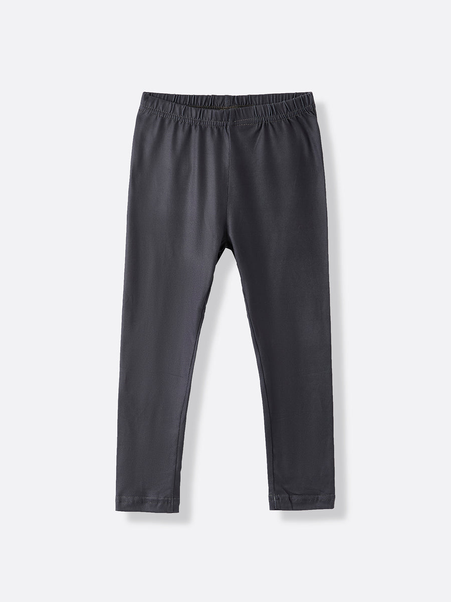 Girls Black Leopard Casual Pants Two-Piece Set