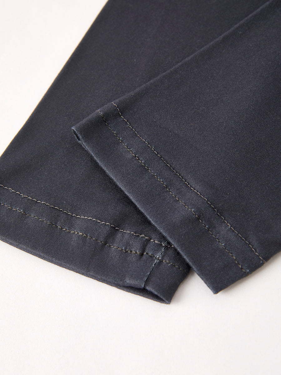 Girls Black Leopard Casual Pants Two-Piece Set