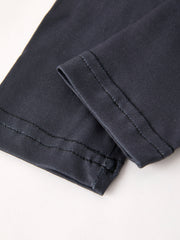 Girls Black Gray Casual Trousers Two-Piece Set