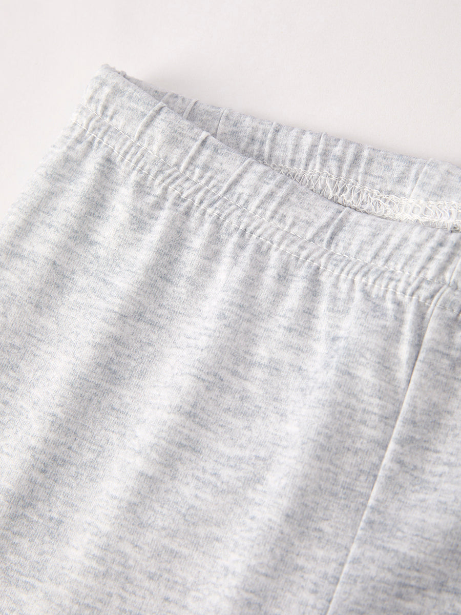 Girls Black Gray Casual Trousers Two-Piece Set