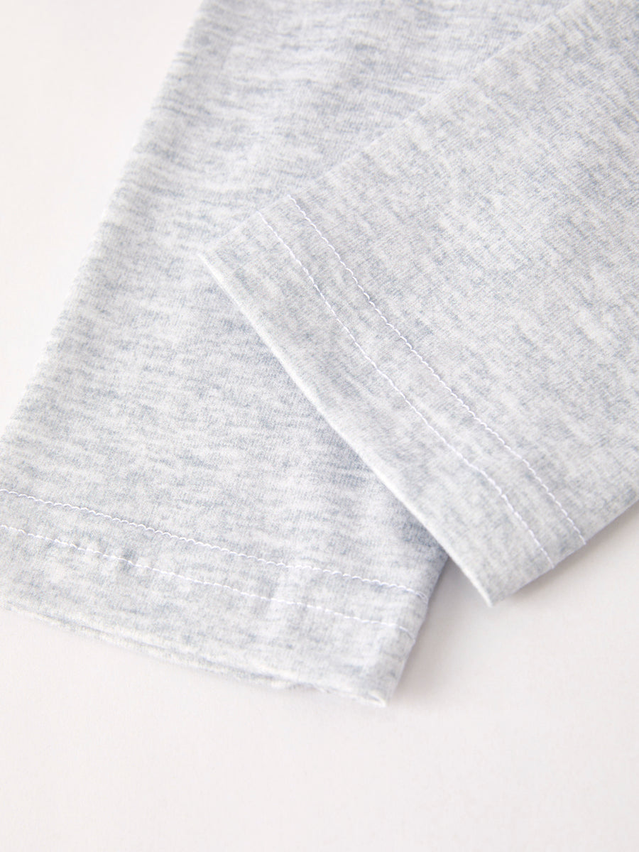 Girls Black Gray Casual Trousers Two-Piece Set