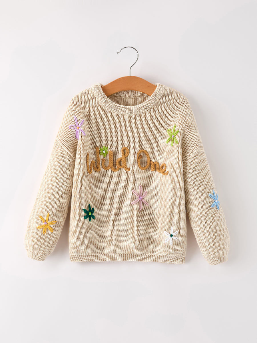 Winter Christmas Girls 'wild One' Pullover Sweater