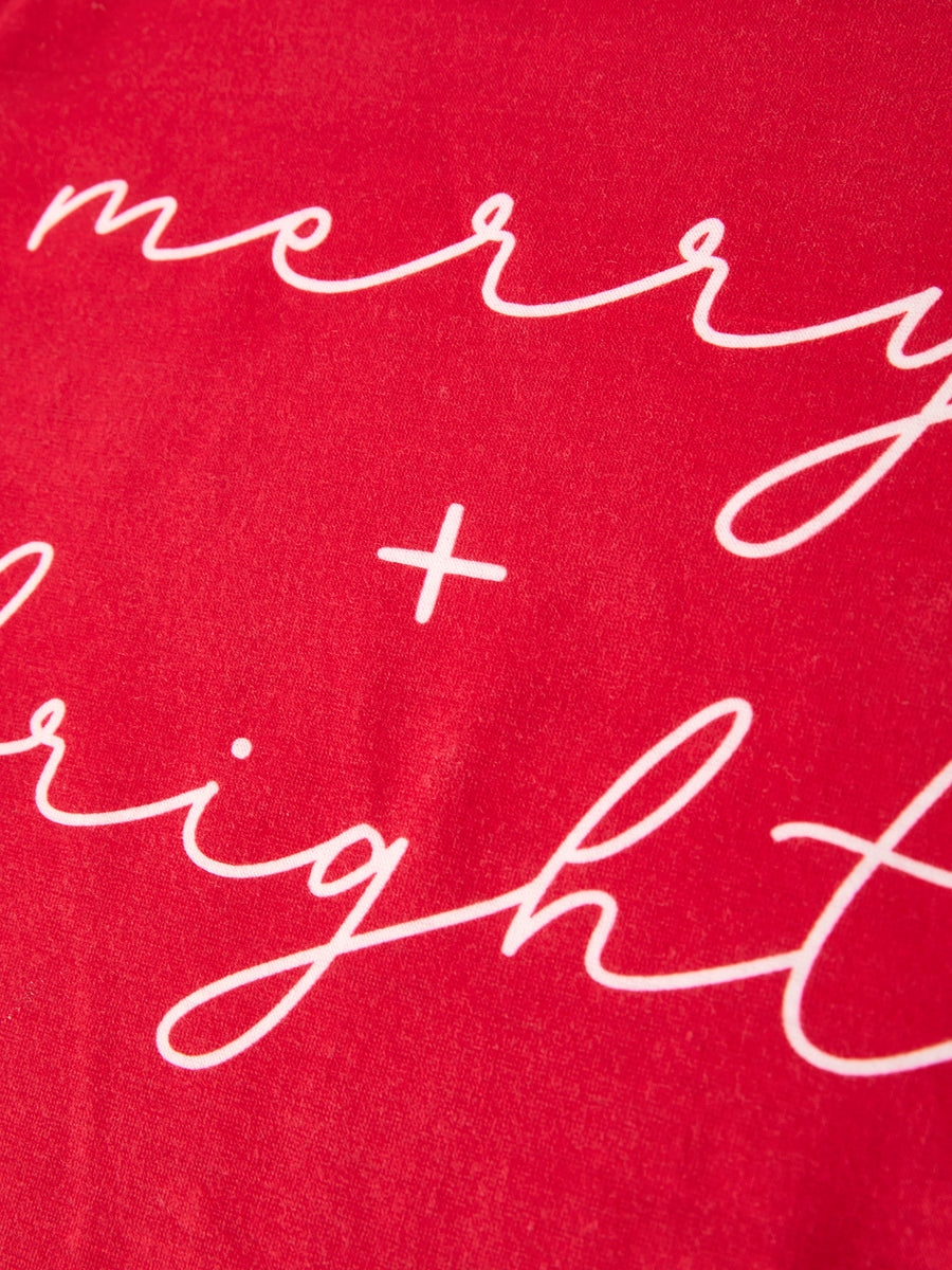 Christmas Print 2 Tops + 1 Pant Combination Girls Pajama Set