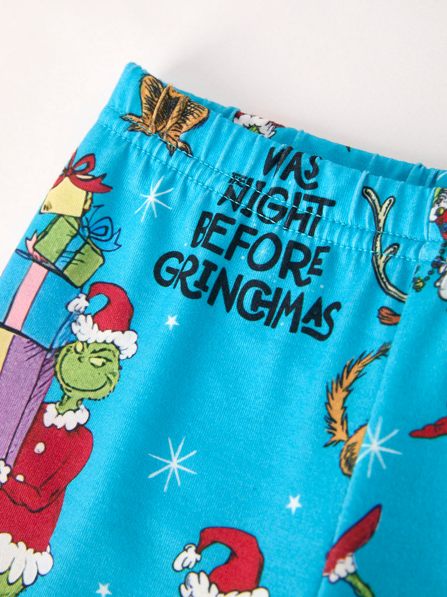 Christmas Character Print Sweatshirt & Bell Bottom Pants Set