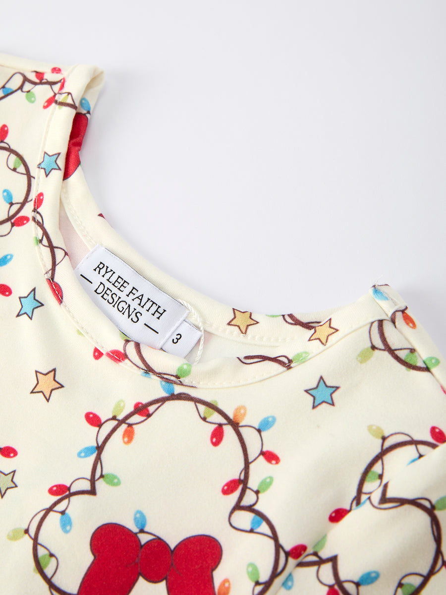 Cute Christmas Decor Dress: Colorful String of Lights