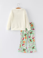 Christmas "Cookies for SANTA, Milk for Me" Girls Outfit