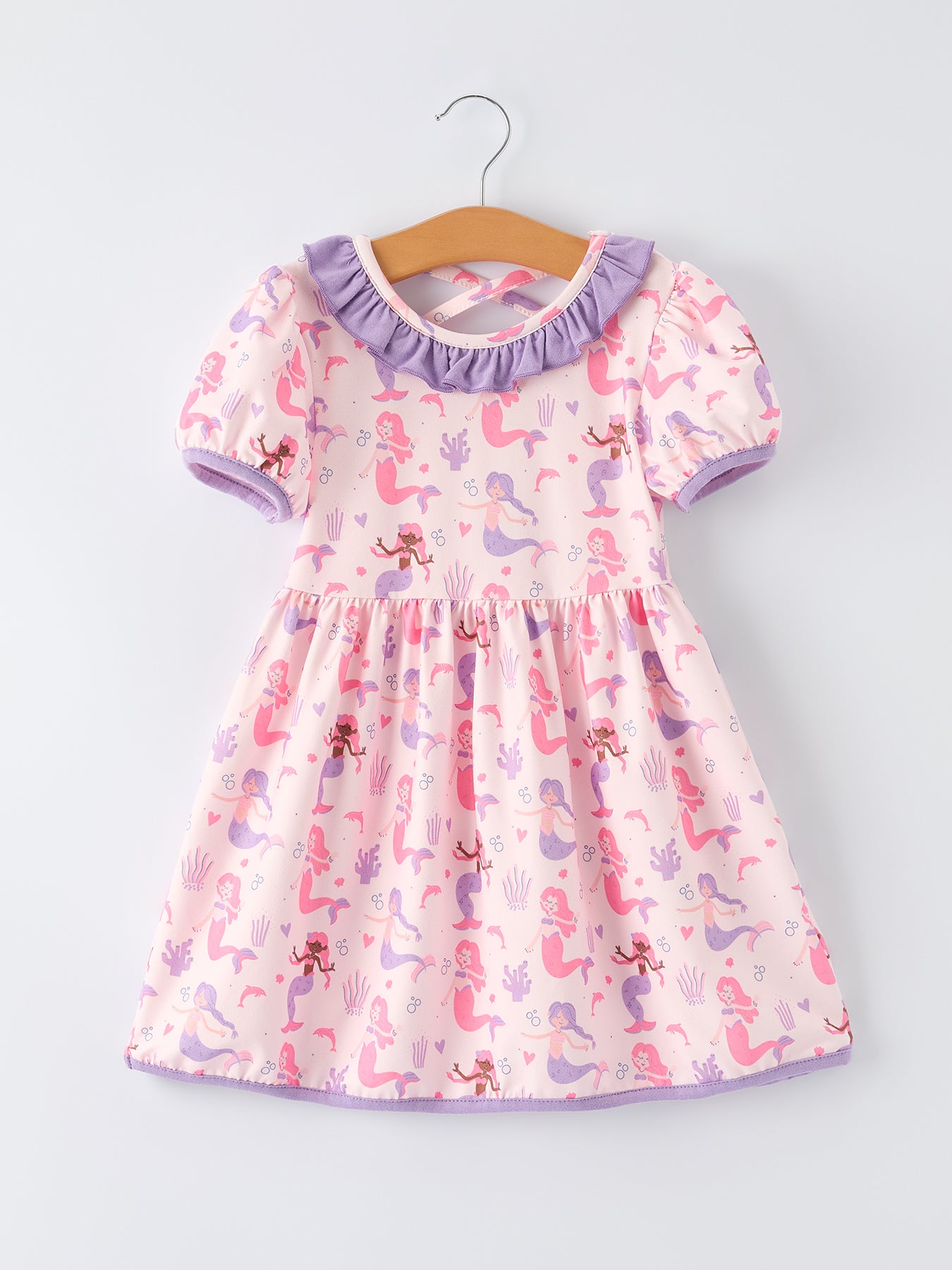 pink ruffle collar dress Women's Petite Pink Layered Ruffle Chiffon Halterneck Mini Dress