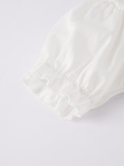 White  Smocked Church Christ Bishop Christening Girls Romper