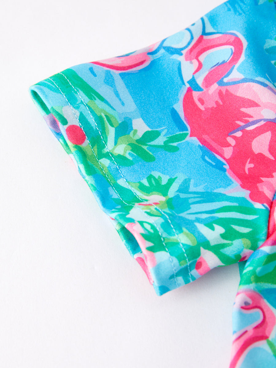 Summer Passion Flamingo Girls Dress
