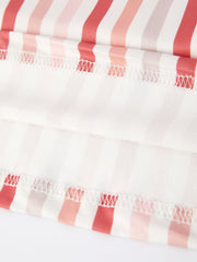 Girls Christmas Santa Print Stripe Dress 2-piece Set