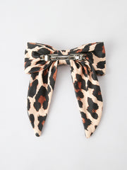 Leopard Print Bow Hairpin