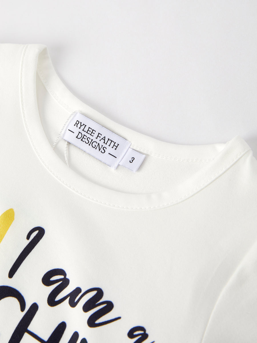 Spring and Summer Sunflower Leopard Print Girls Suit