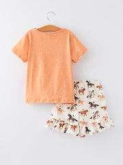 Western Girls  Print Outfits Set