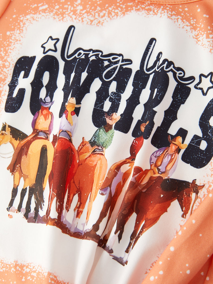 Western Girls  Print Outfits Set