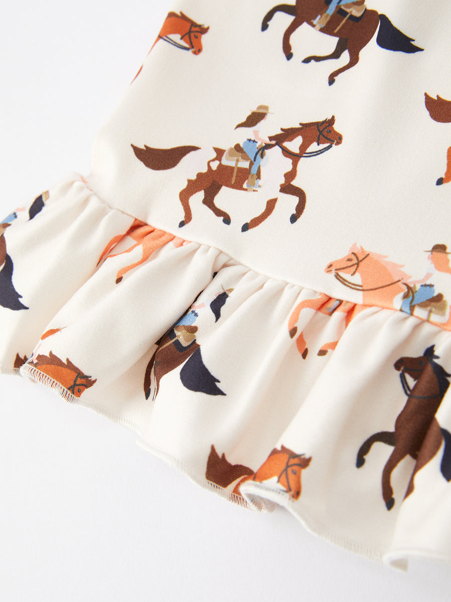 Western Girls  Print Outfits Set