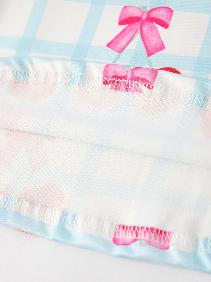 Cherry Plaid Girls' Dress