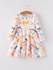 Halloween Bow Spring and Summer Girls Dress