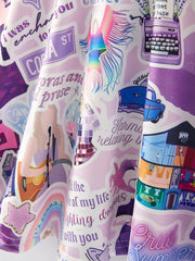 Ts lavender Twirly  Print Girls Milk Silk Dress