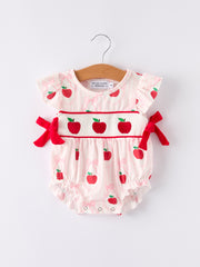 Apple Bow Girls' Romper