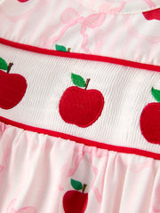 Apple Bow Girls' Romper