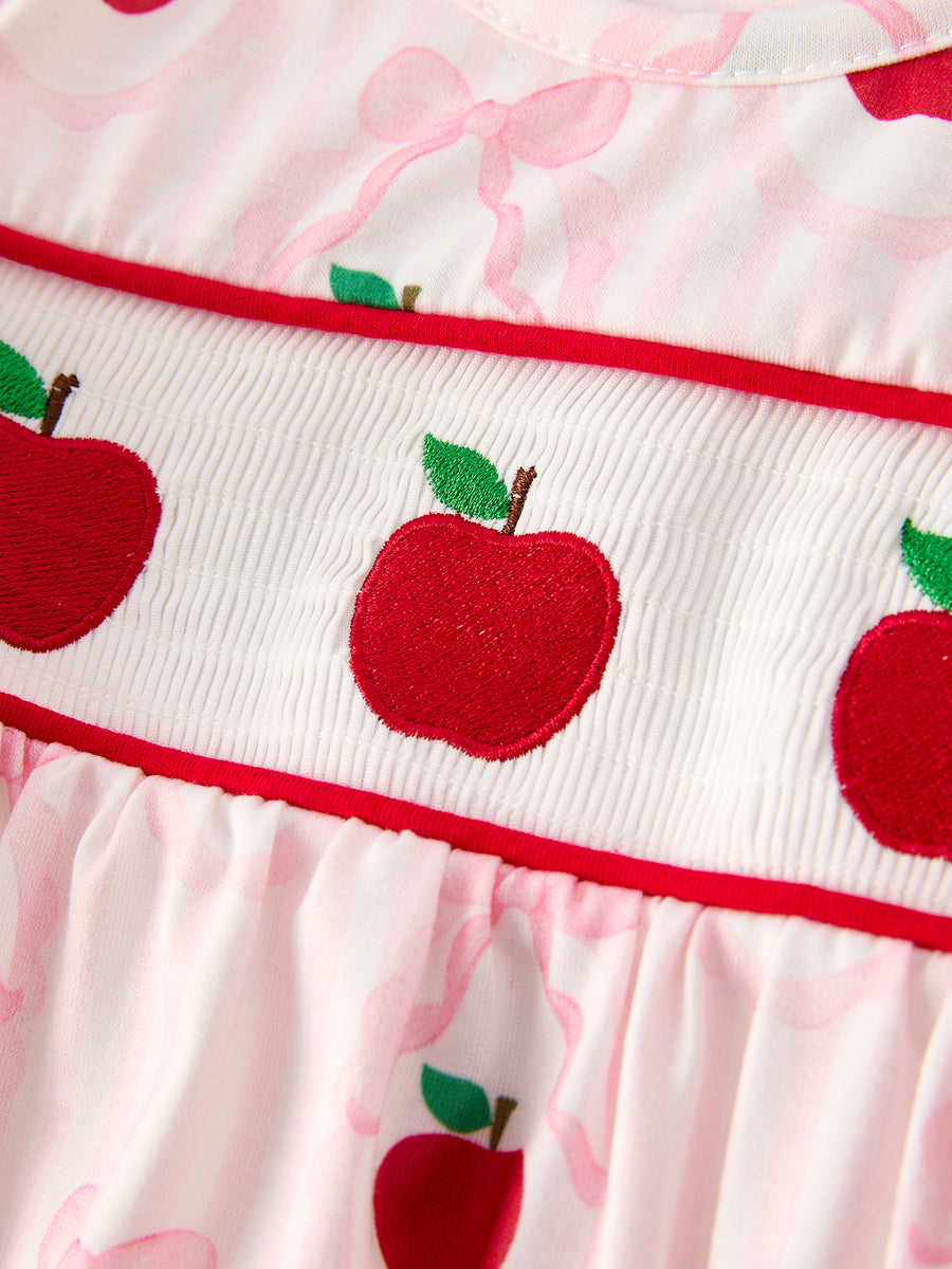 Apple Bow Girls' Romper