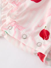 Apple Bow Girls' Romper