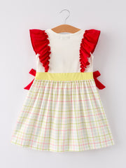 Back-To-School Embroidery Girls' Dress