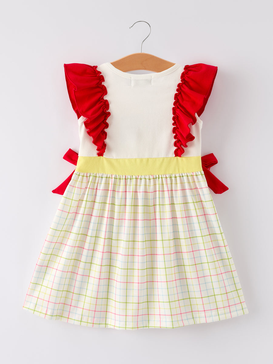 Back-To-School Embroidery Girls' Dress