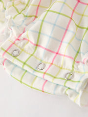 Back-To-School Embroidery Girls' Romper